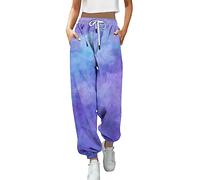 Jogging Sport Femme Grande Taille, Costume Halloween Adulte Bas De Survetement Large Taille Haute Pantalon De Détente Imprimé Coupe Ample Doux Et Confortable Pants avec Cordon De Serrage