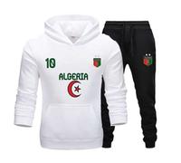 Jogging Survêtement Algérie Enfant Blanc (Taille 12/14 Ans,Couleur Blanc)