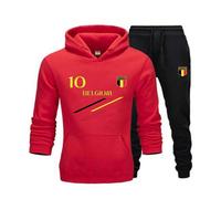 Jogging Survêtement Belgique Enfant (Taille 3/4 Ans,Couleur Rouge)