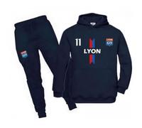 Jogging survêtement enfant - LYON - Bleu - Manches longues - Football - Taille 3 à 12 ans 12-14 ans