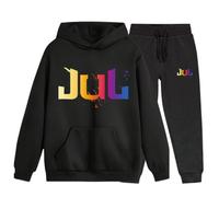 Jogging Survêtement Enfant Noir Style Jul Multicolore - 3 Au 14 Ans (Taille 5-6 Ans,Couleur Noir)