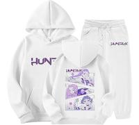 Jogging Survêtement Ensemble 2 Pièces Kpop D-Demons Hunters Merch pour Fille Imprimés K-Pop Demon Hunter Huntrix Huntr/X Rumi Mira Zoey Sportswear Kpop Witch Hauts Pull à Manches Longues 2-13 ans
