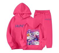 Jogging Survêtement Ensemble 2 Pièces Kpop D-Demons Hunters Merch pour Fille Imprimés K-Pop Demon Hunter Huntrix Huntr/X Rumi Mira Zoey Sportswear Kpop Witch Hauts Pull à Manches Longues 2-13 ans