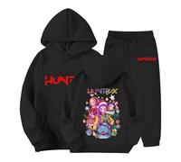 Jogging Survêtement Ensemble 2 Pièces Kpop Demons Hunters Merch pour Fille 2-14 Ans Imprimés K-Pop Demon Hunter Pull à Manches Longues Kpop Witch Hauts Décontractés Demon Hoodie