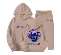 Jogging Survêtement Ensemble 2 Pièces Kpop Demons Hunters Merch pour Fille 2-14 Ans Imprimés K-Pop Demon Hunter Pull à Manches Longues Kpop Witch Hauts Décontractés Demon Hoodie