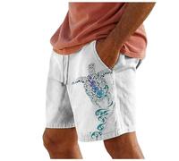 Joggings Hommes pour Hommes, Short imprimé en 3D, Taille élastique, Cordon de Serrage, Pantalon de Plage de Vacances Training Football Homme