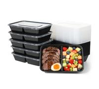 Jogoico 25 Pièces Meal Prep Containers 500ml Plastique 2 Compartiment Boite