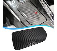 Jogon 1 pièce de support de couvercle de tasse de vitesse central en fibre de carbone pour Chevrolet Corvette C8 Stingray Coupé Z51 Z06 2020 2021 2022 2023, accessoires de décoration de voiture