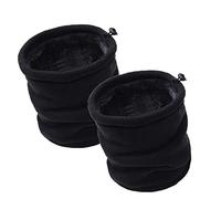 JOGVELO Thermique Tour de Cou Multifonctionnel Masque Neck Warmer Unisexe - Toison Windstopper de Hiver Moto Running Cycling Ski Snowboard (Noir*2)