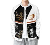 Joh*n$ny Classic Logo Noir Veste Ha$lly*Day Sweat-Shirt Veste en Sweat Zippé Sweat-Shirt pour Homme avec Col Debout Manches Longues Sport Casual Tops