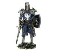 Joh. Vogler GmbH Sculpture décorative chevalier allemand en armure - Épée et bouclier - 19 cm