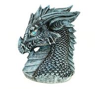 Tirelire dragon des glaces 12 cm en polyrésine bleue