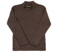 Joha - Kid's Wool Blouse with Neck - Sous-vêtement mérinos - 100 - dark brown