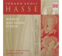 Johann Hasse Miserere, Salve Regina, Te Deum (Guttler, Ars Vocalis) (CD) Album