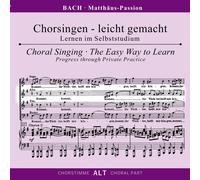 Matthäus-Passion BWV 244 – Chorstimme Alt – 2 CD audio – Edition Peters