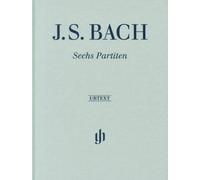 Johann sebastian bach : six partitas bwv 825-830 - reliure lin - avec les doigtes