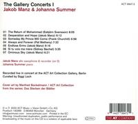 JOHANNA/MANZ,JAKOB SUMMER - THE GALLERY CONCERTS I CD NEUF