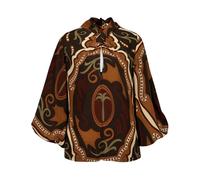 Johanna Ortiz - Intricate Islands Silk Top - Femme - Blouses et Chemises - Multicolore - Taille: 34 FR