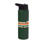 JOHANNA Retro 70s 80s Sunset Stripe Stainless Steel Insulated Water Bottle