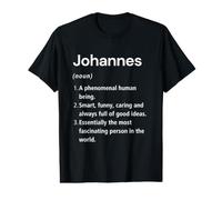 Johannes Définition du nom Dictionnaire Amusant T-Shirt Graphique avec Valeur