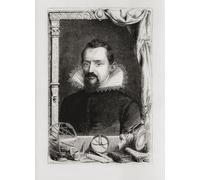 Johannes Kepler 1571 - 1630. Mathématicien astronome et astrologue allemand. D'après une gravure de F. Meaulle dans Vies des savants illustres de Louis Figuier publiée en 1866. Poster imprimé par Ken
