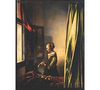 Johannes Vermeer Black Paper Sketchbook: Girl Reading A Letter At An Open Window Renaissance Art Notebook For Drawing With Vivid Colors Large Artistic Sketch Pad Use With Gel Ink Pens, Colored