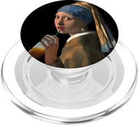 Johannes Vermeer Boucles d'oreilles Fille avec Une Perle Latte glacée PopSockets PopGrip pour MagSafe