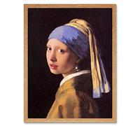 Johannes Vermeer Girl With Pearl Earring Old Master Painting Wall Art Print Mur Encadré Décor 30 x 41 cm