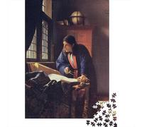 Johannes Vermeer Puzzle en Bois Museums Adulte, Tableaux célèbres du Monde Puzzles Impossible 1000 Pièces, Casse-tête Art De Qualité Supérieure Jouet en, Cadeau Unique Décor À La Maison