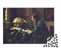 Johannes Vermeer Puzzle Peinture 1000 Pcs, Art Puzzle Impossible, Puzzles en Bois Museums Kit Bricolage Relax Casse-tête Jeux, pour Adolescents Et Adultes Cadeaux