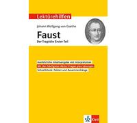 Johannes Wahl Klett Lektürehilfen Goethe Faust Der Tagödie erster Teil: (Poche)