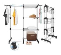 Johgee Étendoir Linge Intérieur sur 3 Niveau, Séchoir à Linge Extensible Réglable, Tancarville Grand Capacité 178 x 170 x 50cm[28]