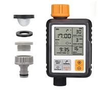 Johgee Programmateur Arrosage Automatique pour Jardin, Minuteur Arrosage | Minuterie Arroseur Extérieur, Grand Écran LCD, Mode Manuel, Rain Delay, Mode Sécurité Enfant
