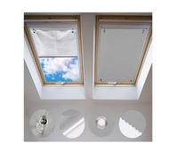 Johgee Store Occultant sans Perçage pour Velux GGL P06 et 406-76 x 93 cm, Rideau Occultant Thermiques avec Ventouse, Protection Solaire, Store pour Fenêtre de Toit Chambre Jardin Voiture, Gris