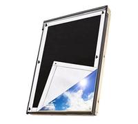 johgee Store Occultant sans Perçage pour Velux UK10-116x140cm, Rideau Occultant Thermiques avec Ventouse, Protection Solaire et Isolant Thermique, Store pour Chambre, Bébé Chambre, Grenier