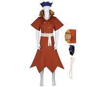 JOHLCR Anime Cosplay Costume Dr.STONE Costumes Unisexe Adulte Ensemble Complet De Trench-Coat Personnage D'anime Nanami Ryusui Convient Pour Le Carnaval D'halloween,Marron,L