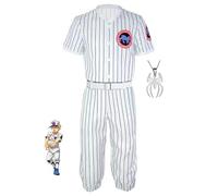 JOHLCR Anime JoJo's Bizarre Adventure Cosplay Vêtements avec Collier Mascarade Danse Soirée Emporio AlniñO Costumes Tenue De Fête Convient pour Les Jeux De Scène, Les Amateurs De Cosplay,Blanc,M