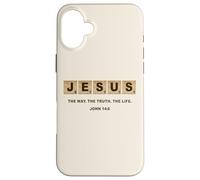 John 14:6 Jesus The Way, Truth, Life Crossword Puzzle Coque pour iPhone 16 Plus