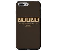 John 14:6 Jesus The Way, Truth, Life Crossword Puzzle Coque pour iPhone 7 Plus/8 Plus