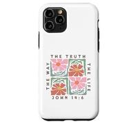 John 14:6 The Way The Truth The Life Motif Floral Coque pour iPhone 11 Pro