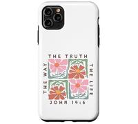 John 14:6 The Way The Truth The Life Motif Floral Coque pour iPhone 11 Pro Max