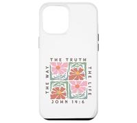 John 14:6 The Way The Truth The Life Motif Floral Coque pour iPhone 12 Pro Max