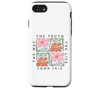 John 14:6 The Way The Truth The Life Motif Floral Coque pour iPhone SE (2020) / 7/8