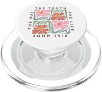 John 14:6 The Way The Truth The Life Motif Floral PopSockets PopGrip pour MagSafe