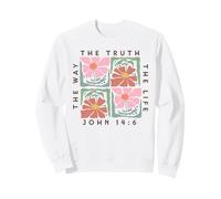 John 14:6 The Way The Truth The Life Motif Floral Sweatshirt