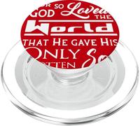 John 3 : 16 Car Dieu a tant aimé le monde qu'il a donné son fils unique PopSockets PopGrip pour MagSafe