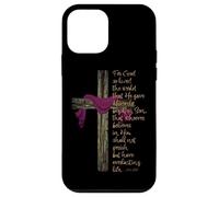 John 3:16 for God So Loved The World Bible Verse avec Croix Coque pour iPhone 12 Mini