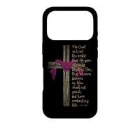 John 3:16 for God So Loved The World Bible Verse avec Croix Coque pour iPhone 17 Pro