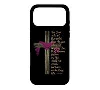 John 3:16 for God So Loved The World Bible Verse avec Croix Coque pour iPhone 17 Pro Max