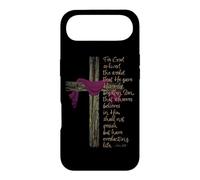 John 3:16 for God So Loved The World Bible Verse avec Croix Coque pour iPhone Air